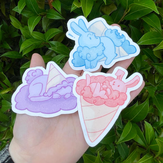 Cotton Candy Bunny Stickers