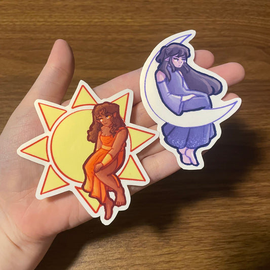 Sun and Moon Trope Stickers