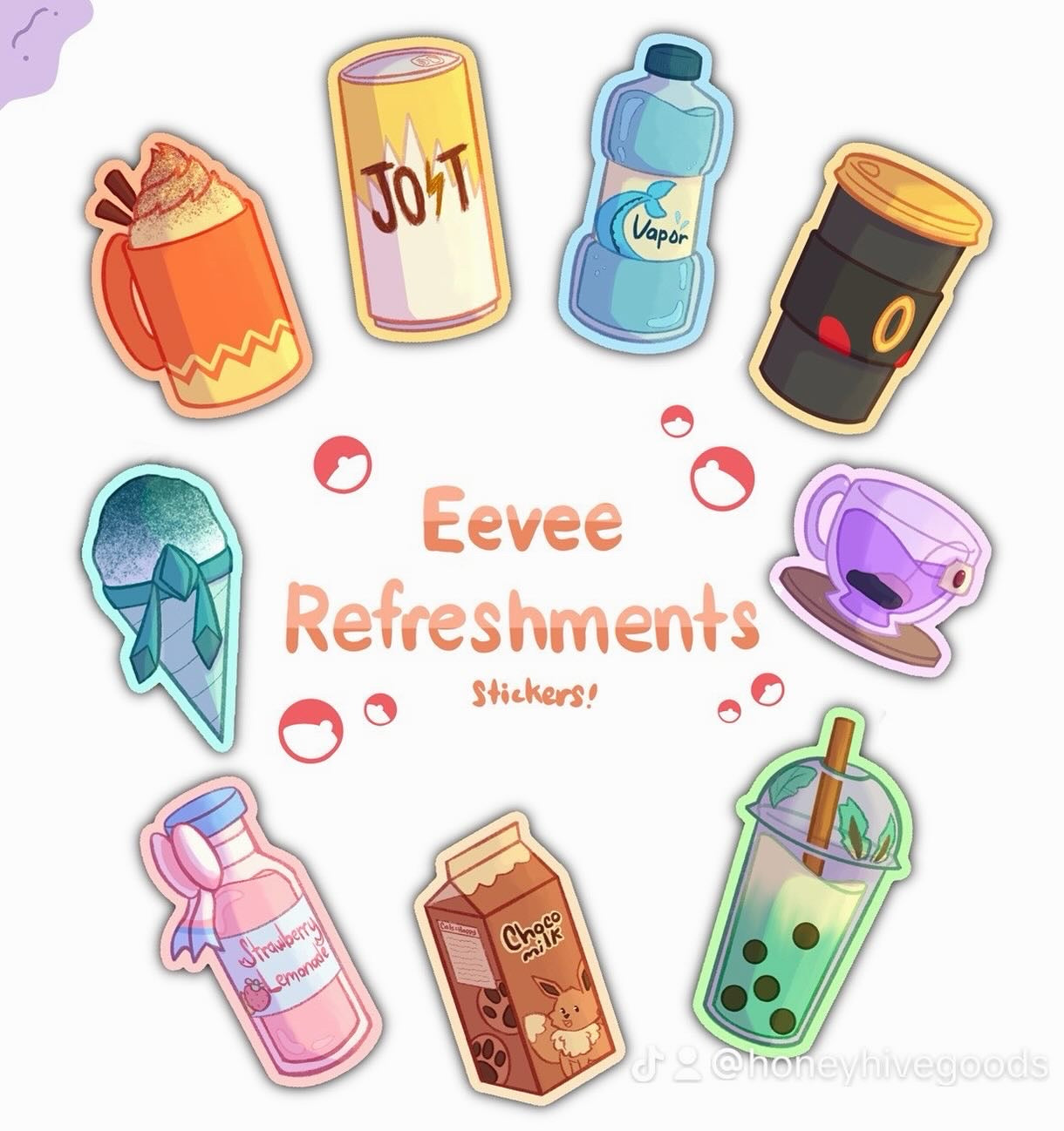 Eevee Refreshment Stickers